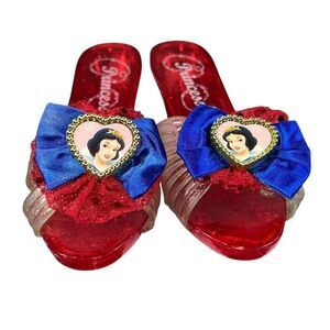 Disney Princess Snow White Slipper Heel Sandal Red hard resin plastic 7-3/4 long